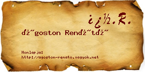 Ágoston Renátó névjegykártya